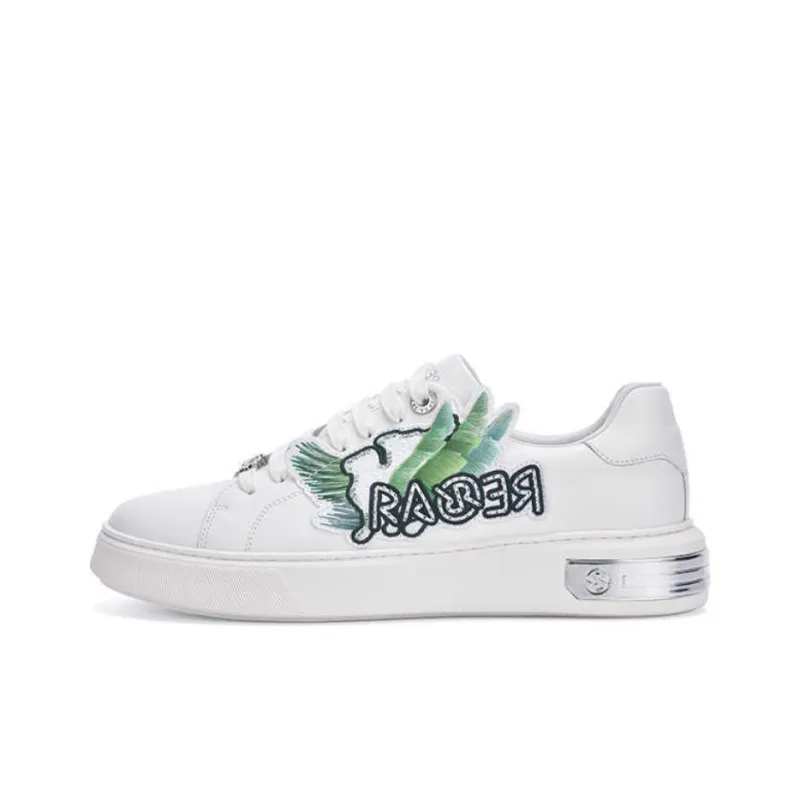 RARE Low Top Skateboard Shoes Men's White-0