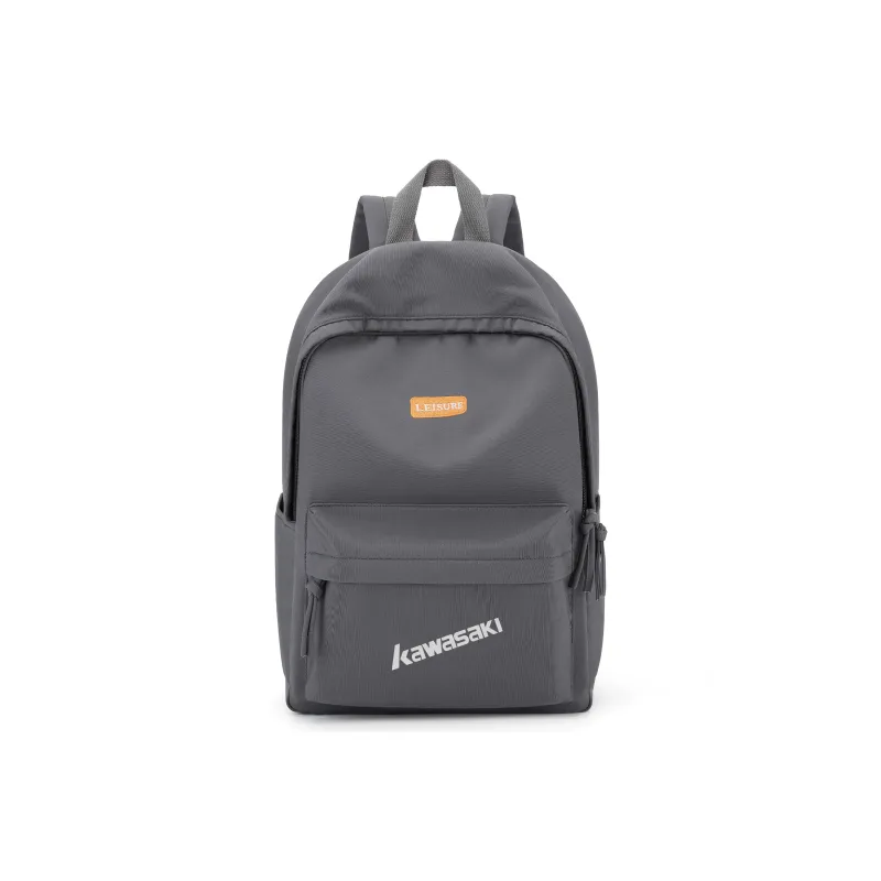 Kawasaki Fabric Backpack Laptop Bag Unisex Ecru/Gray/Black-14