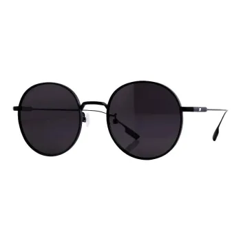 LAPIZ SENSIBLE. Β Titanium Round Sunglasses Unisex Black