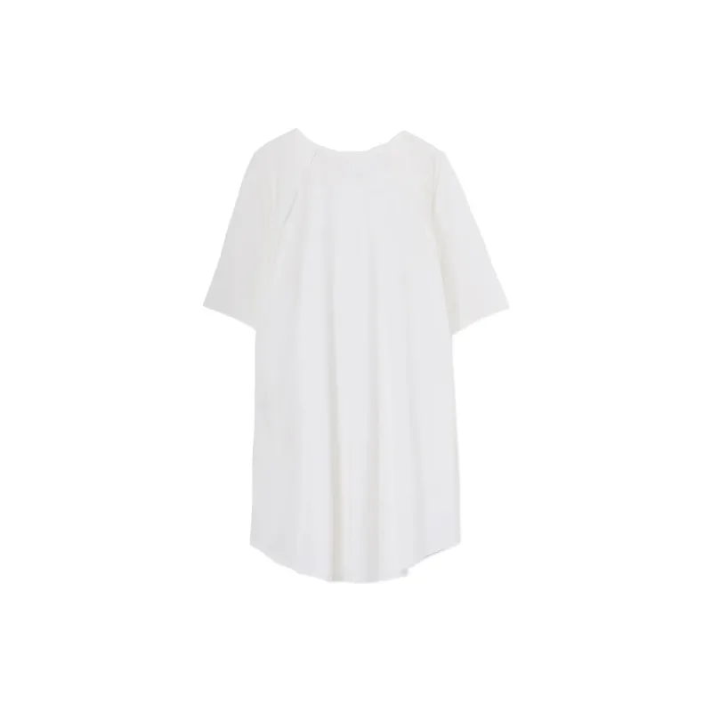 Yohji Yamamoto Short Sleeved Dresses Women's White-1