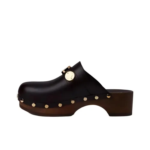 Burberry Slip-Resistant Wrap-toe Slippers Women's Black