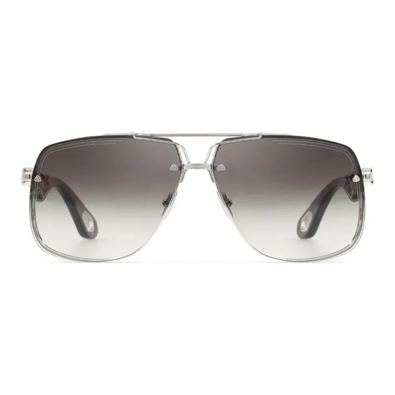 Maybach Platinum Plated Titanium Aviator Sunglasses Men's Silver-1