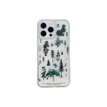 Wei Xin Acrylic Material Pine Tree Snowflake Lava Phone Cases Compatible With IPhone 16/15 Pro Max/Apple 13/14 Pro/Max