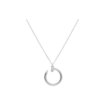 Cartier Pre owned 18kt White Gold Juste Un Clou Diamond Necklace
