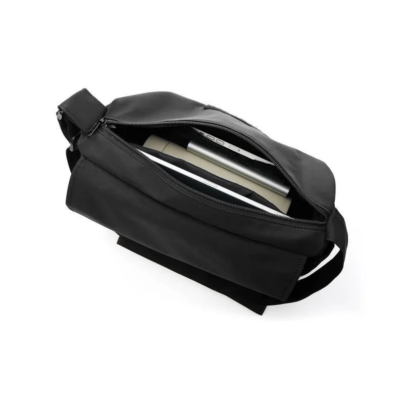Kawasaki Fabric Crossbody Bag, Shoulder Bag, Messenger Bag Regular Unisex Black/Ecru/Haze Blue-9