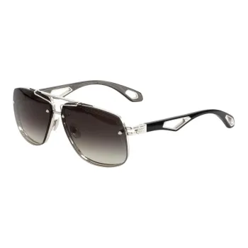 Maybach Platinum Plated Titanium Aviator Sunglasses Men's Silver