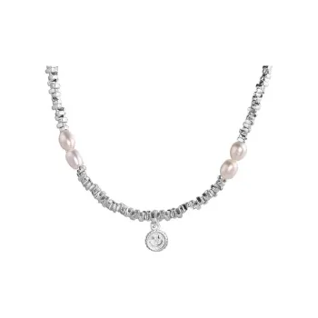 NATURALLYJOJO Freshwater Pearl Necklaces Women's Silver