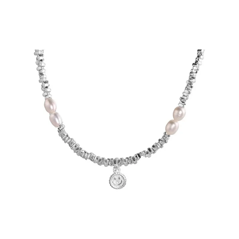NATURALLYJOJO Freshwater Pearl Necklaces Women's Silver-0