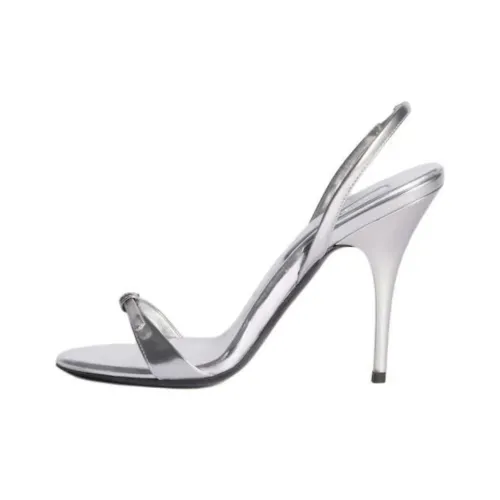 MIU MIU Strap Sandals 10.5cm Women's Silver