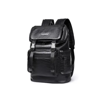 Ceion Keust PU Fabric Backpack Regular Unisex Crocodile Pattern/Diamond Pattern