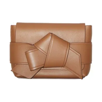 Acne Studios Musubi Calfskin Crossbody Bag Mini Women's Camel Brown