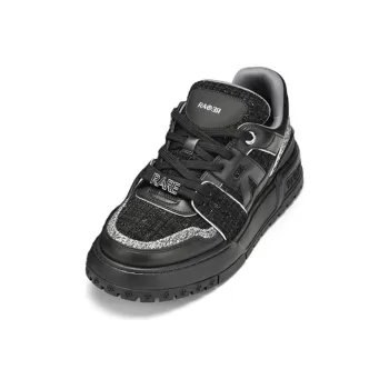 RARE RICH MAX Collection Low Top Skateboard Shoes Men's Black