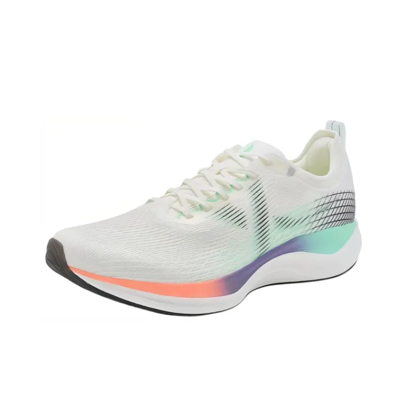 XTEP Cushioned Slip-Resistant Rebound Low-Top Running Shoes Men's White Green Black-1