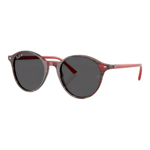 RayBan Acetate Oval Sunglasses Unisex Red