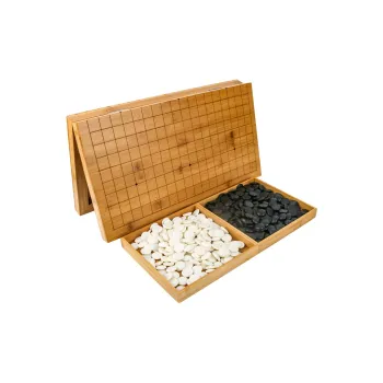 Miao Ji Go Five In A Row Set Foldable Camphor Wood Go Board Beginner's Jade Like Go Stones MJ8221 Board Games