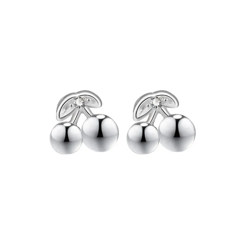 Hi There S999 Silver Stud Earrings Women's-0
