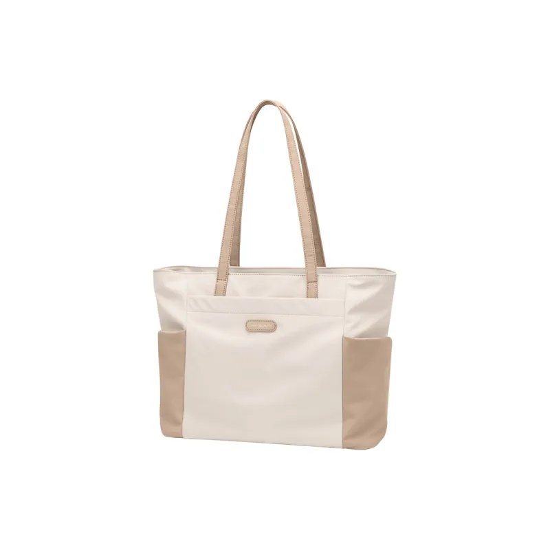 GOLF Fabric Tote Bag Shoulder Bag Large Size Women's Apricot With Khaki/Light Green-1
