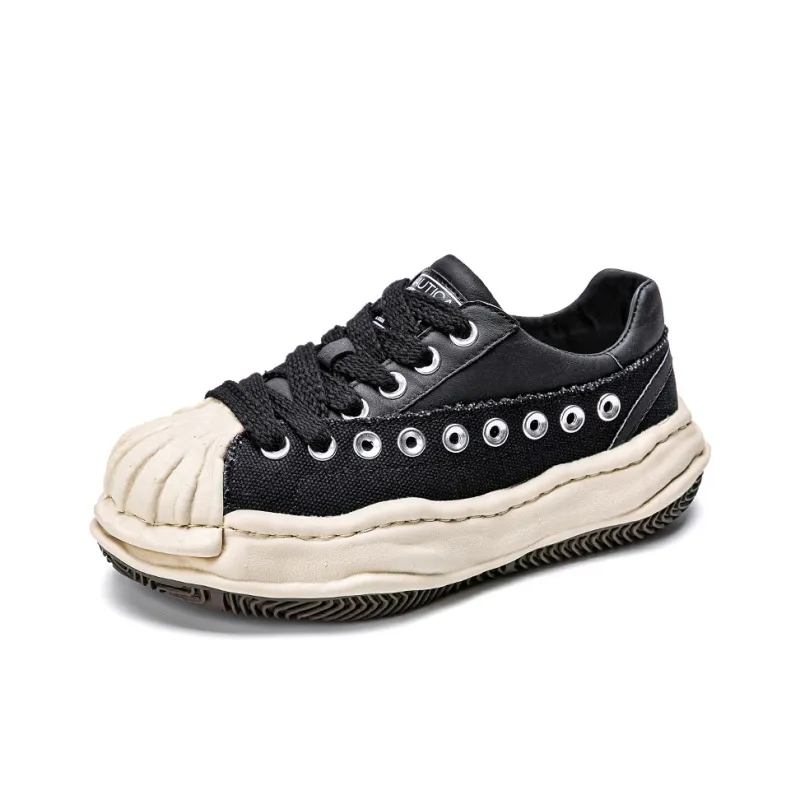 NAUTICA Slip Resistant Cushioning Wear Resistant Lightweight Height Increasing Low Top Skateboard Shoes Women's Black-1