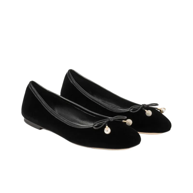 Jimmy Choo Elme FLAT Casual Single Shoes Women's Black-2