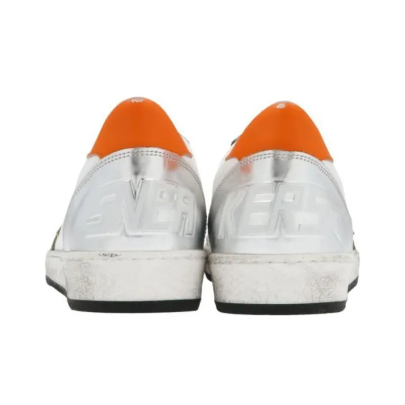 Golden Goose Super Star Low Top Skateboard Shoes Men's White Orange-3