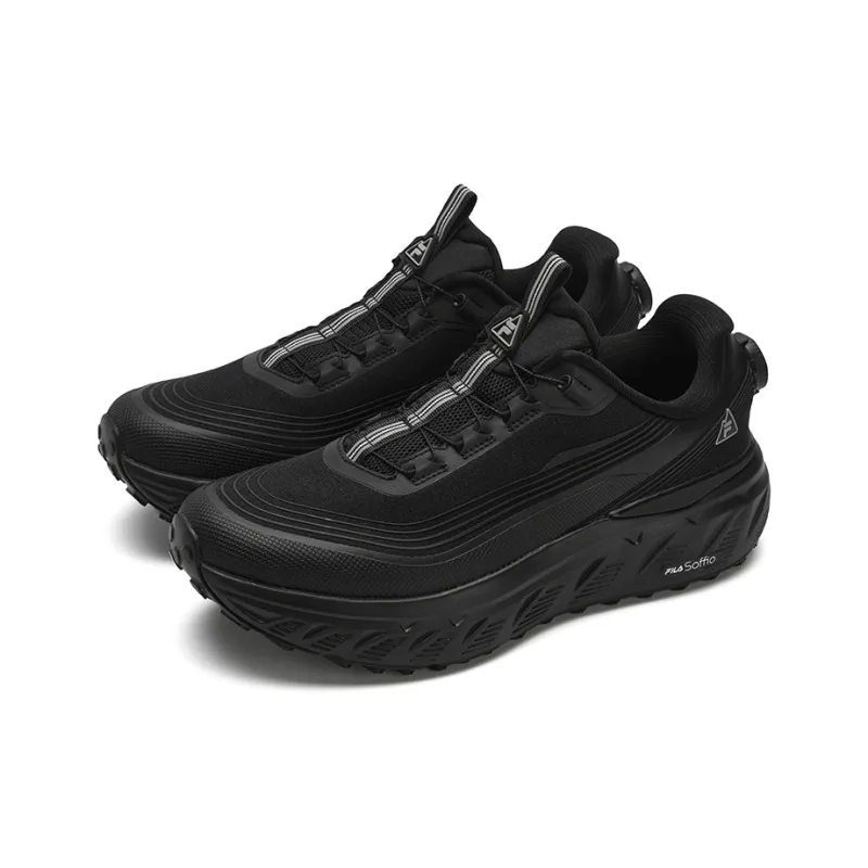 FILA BOA EXPLORER Slip Resistant, Abrasion Resistant, Breathable Low Top Running Shoes Men's Black-1