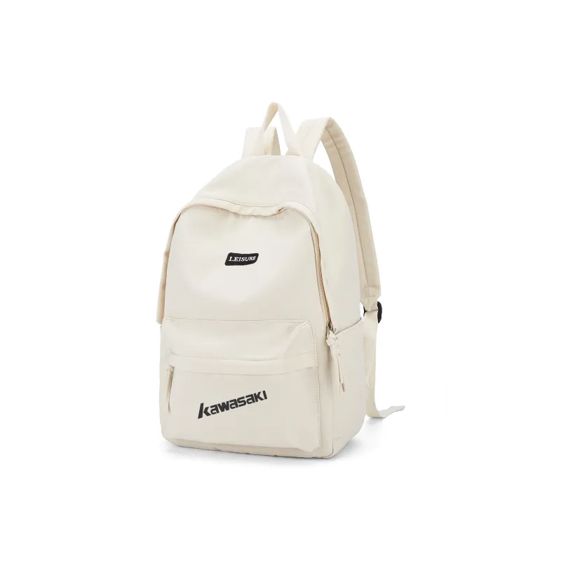 Kawasaki Fabric Backpack Laptop Bag Unisex Ecru/Gray/Black-1