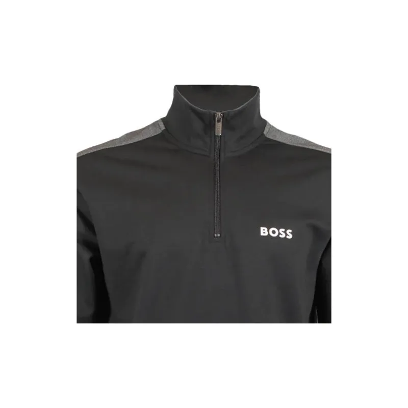 HUGO BOSS Logo printed Half zip Sweater-2