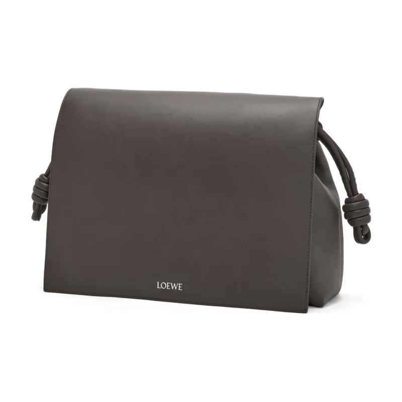 LOEWE Shiny Soft Calfskin Shoulder Bag Crossbody Bag Men's Dark Gray-2
