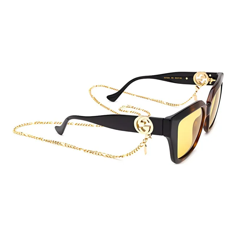 GUCCI Cat-Eye Chain-Detailed Sunglasses-2
