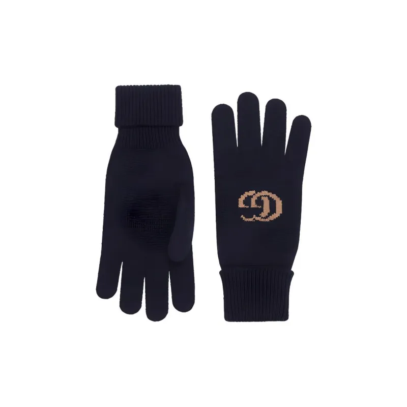 GUCCI Knit Gloves Men Dark Blue-0