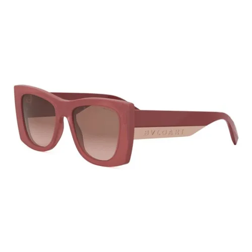 BVLGARI Acetate Butterfly Sunglasses Women's Brown