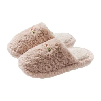 Yu Pu Cotton Slippers For Fall And Winter Indoor Home Use, Slip Resistant, Soft Sole, Warm Plush, Couple Cotton Slipper