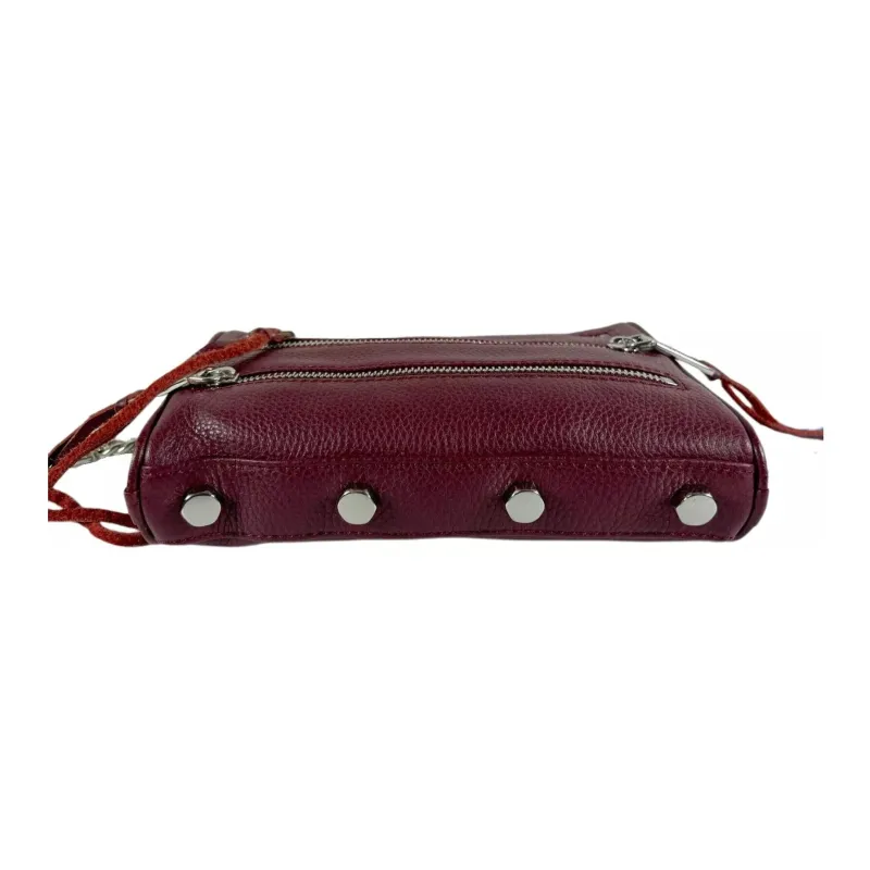 REBECCA MINKOFF Leather Crossbody Bag Mini Women's Fuchsia-3
