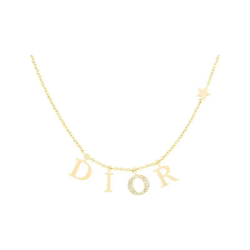 DIOR Gold Plated Metal Necklaces Women's-0