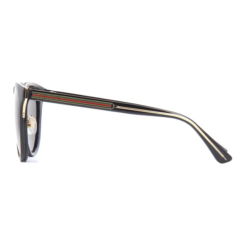 GUCCI Injection Molded Irregular Shape Sunglasses Unisex Black-3