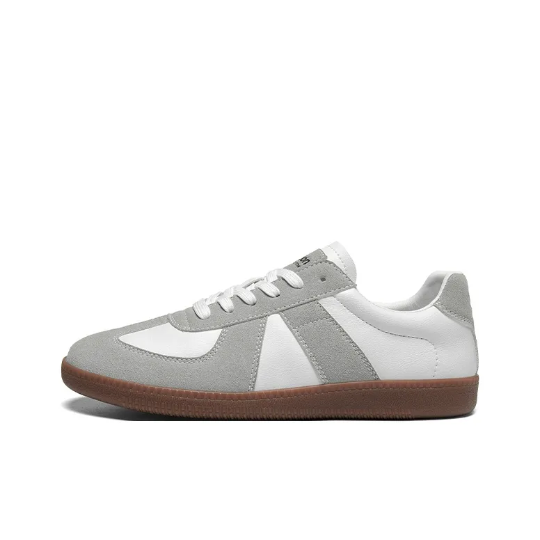AGSDON Non slip Lightweight Low Top Casual Shoes Men's White Gray-0