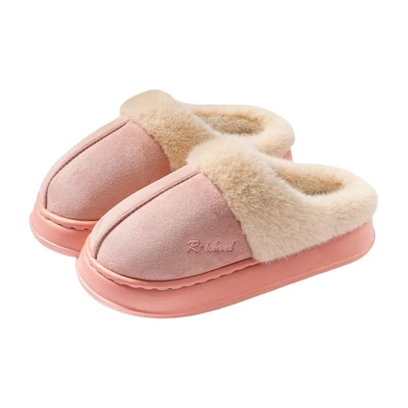 Yu Pu Cotton Slipper Fall And Winter Indoor Quiet Plush Warm Platform Slip Resistant Padded Shoes For Students-5
