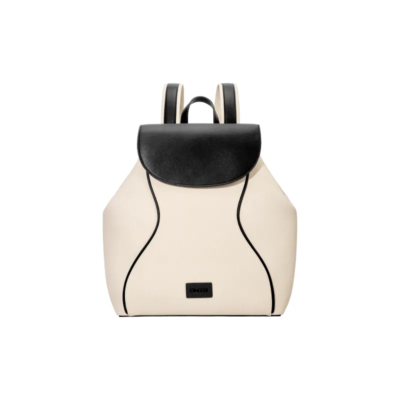 OMTO PVC Polyvinyl Chloride Backpack Regular Unisex Oat Bran-0