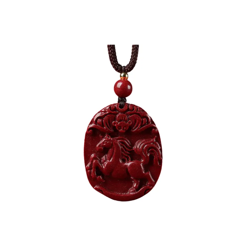 Bubble Scallops Reconstructed Cinnabar Necklaces Unisex-15