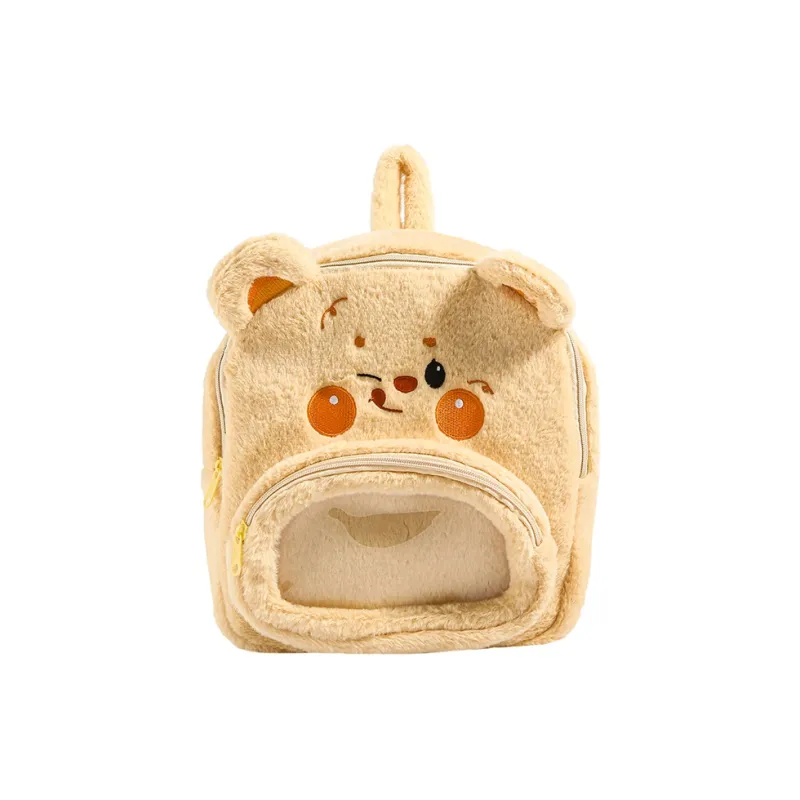 Kaka Tree Plush Backpack Regular Unisex White/Khaki-0