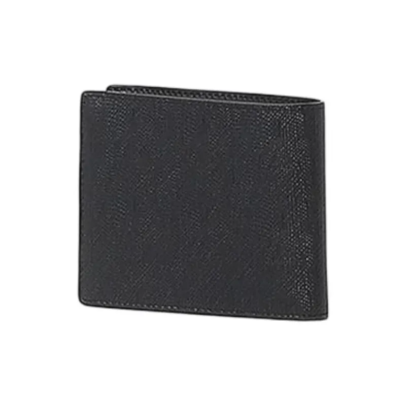 DAKS Leather Wallet Men's Black-2