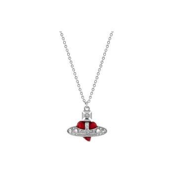Vivienne Westwood Brass, Silver Plated Necklaces Unisex Silver Red