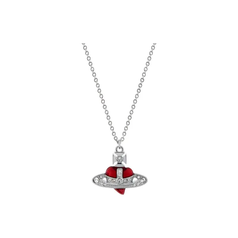 Vivienne Westwood Brass, Silver Plated Necklaces Unisex Silver Red-0