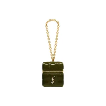 SAINT LAURENT CASSANDRE Lambskin Coin Purse Mini Women's Dark Vineyard Green