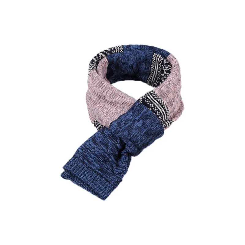 PISHUSHU Acrylic Knit Scarves Men's Ginger Yellow Brown-5