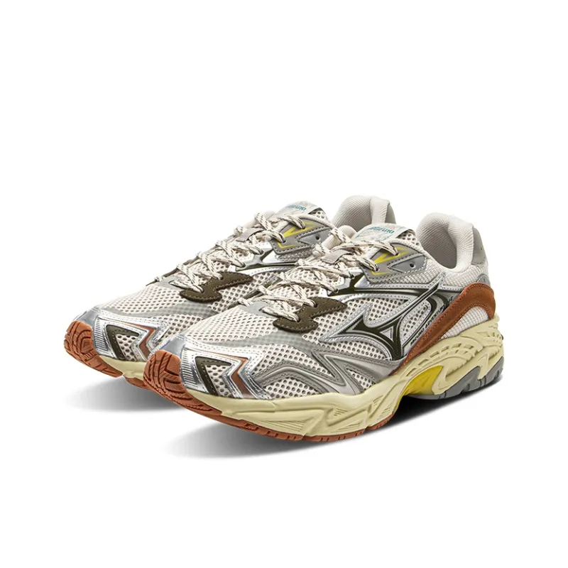 Mizuno ADVENTURE Durable Breathable Low-Top Chunky Sneakers Unisex Silver Brown-2