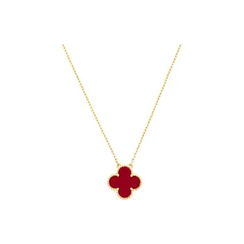 Van Cleef & Arpels Alhambra Four Leaf Lucky Series 18K Gold Necklaces Women's
