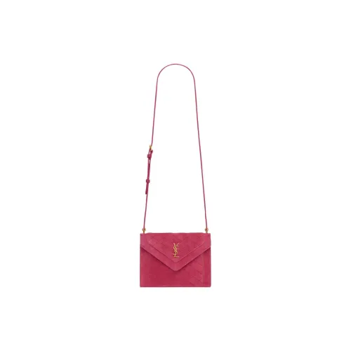 SAINT LAURENT skirt Calfskin Crossbody Bag, Shoulder Bag Mini Women's Magenta