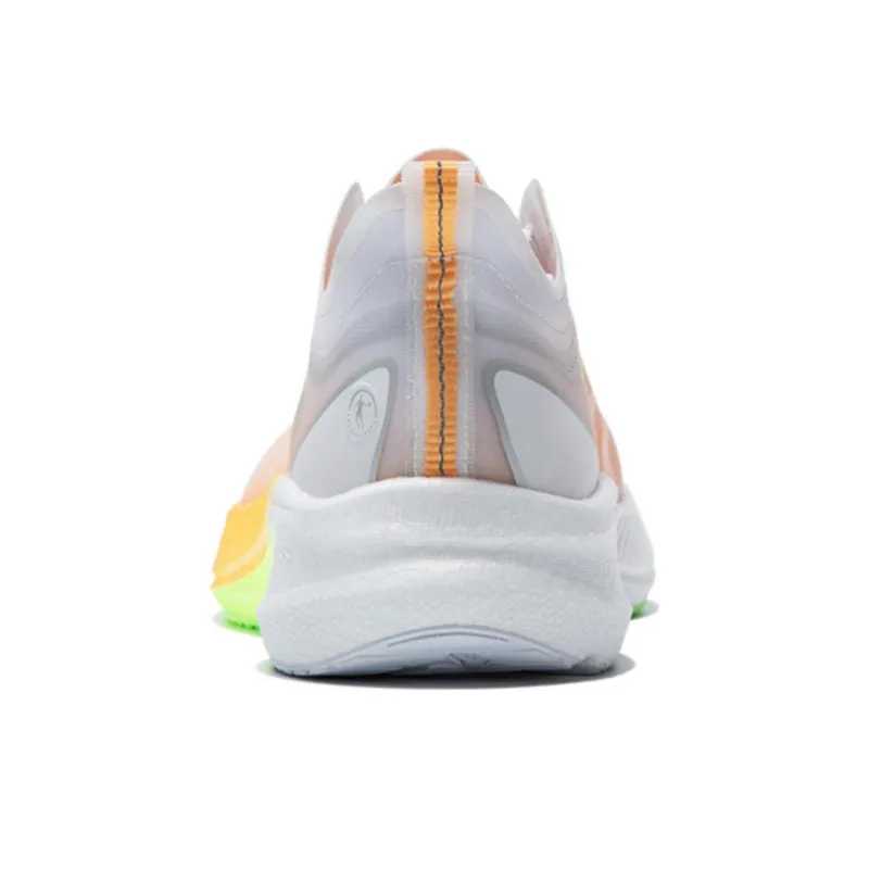 QIAODAN Light Speed 4.0PLUS Cushioning Breathable Coverage Low-Top Marathon Running Shoes Men's Orange White-3
