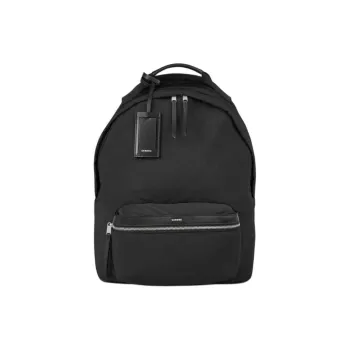 Sandro Leather trim Logo stamp Backpack